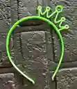 Diadema Balaca Corona Pequeña Pasta Verde Manzana Neon