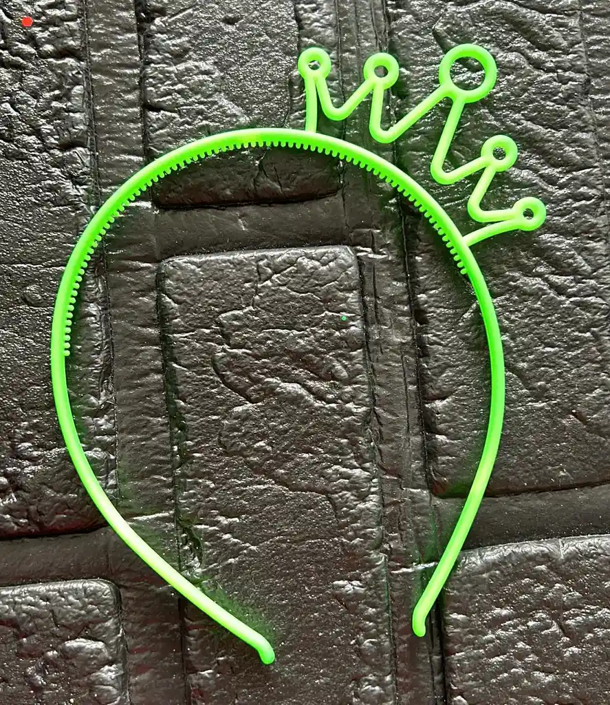 Diadema Balaca Corona Pequeña Pasta Verde Manzana Neon