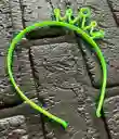 Diadema Balaca Corona Pequeña Pasta Verde Manzana Neon