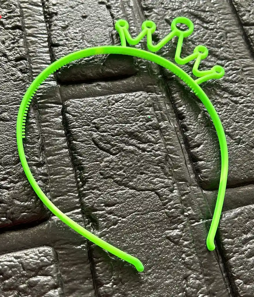 Diadema Balaca Corona Pequeña Pasta Verde Manzana Neon