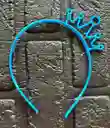 Diadema Balaca Corona Pequeña Pasta Azul Neon