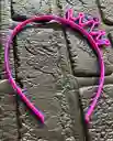 Diadema Balaca Corona Pequeña Pasta Morada Neon