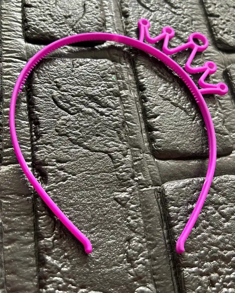 Diadema Balaca Corona Pequeña Pasta Morada Neon