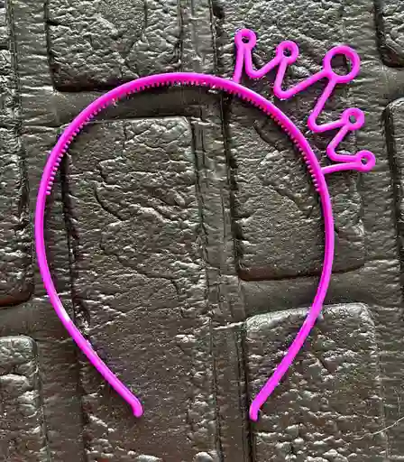 Diadema Balaca Corona Pequeña Pasta Morada Neon