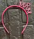 Diadema Balaca Corona Pequeña Pasta Fucsia Neon