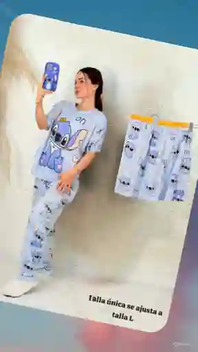 Pijama Dama 3 Piezas Talla Unica Azul