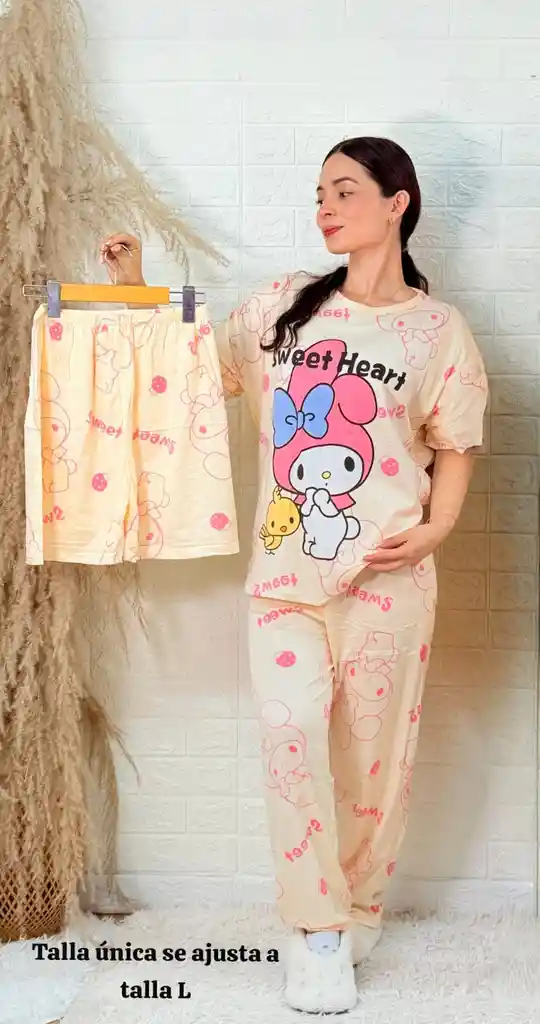 Pijama Dama 3 Piezas Talla Unica Dr