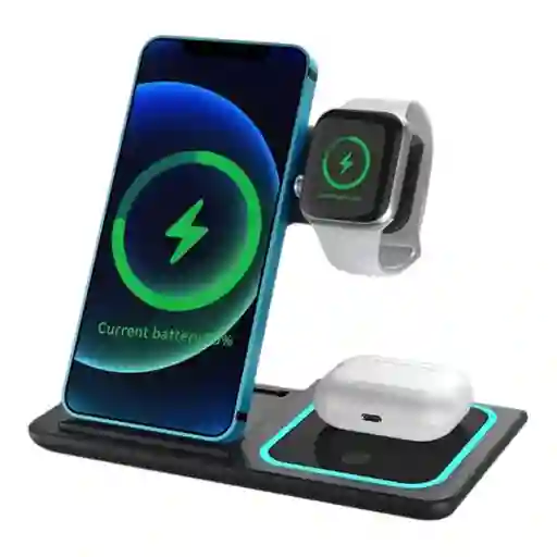 Cargador Inalámbrico 3 En 1 Plegable