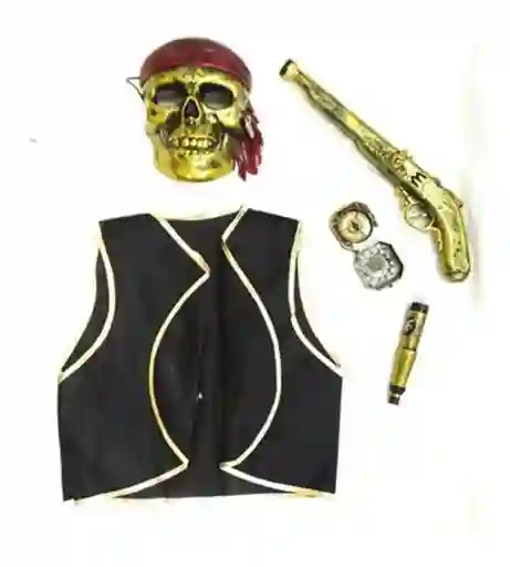 Set Pirata Fino Con Máscara