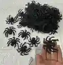 Arañas Plasticas Pequeñas X50 Unidades Negras