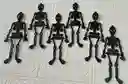 Esqueletos Plasticos Grandes X6 Unidades Negros