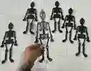 Esqueletos Plasticos Grandes X6 Unidades Negros