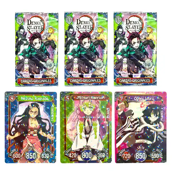 150 Cartas De Juego Demon Slayer Infinity Castle Premium Edition