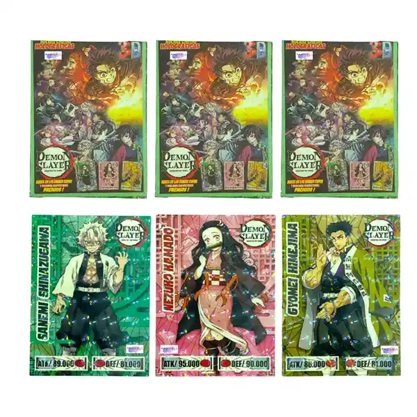 50 Sobres De Cartas Demon Slayer Coleccionables Intercambiable