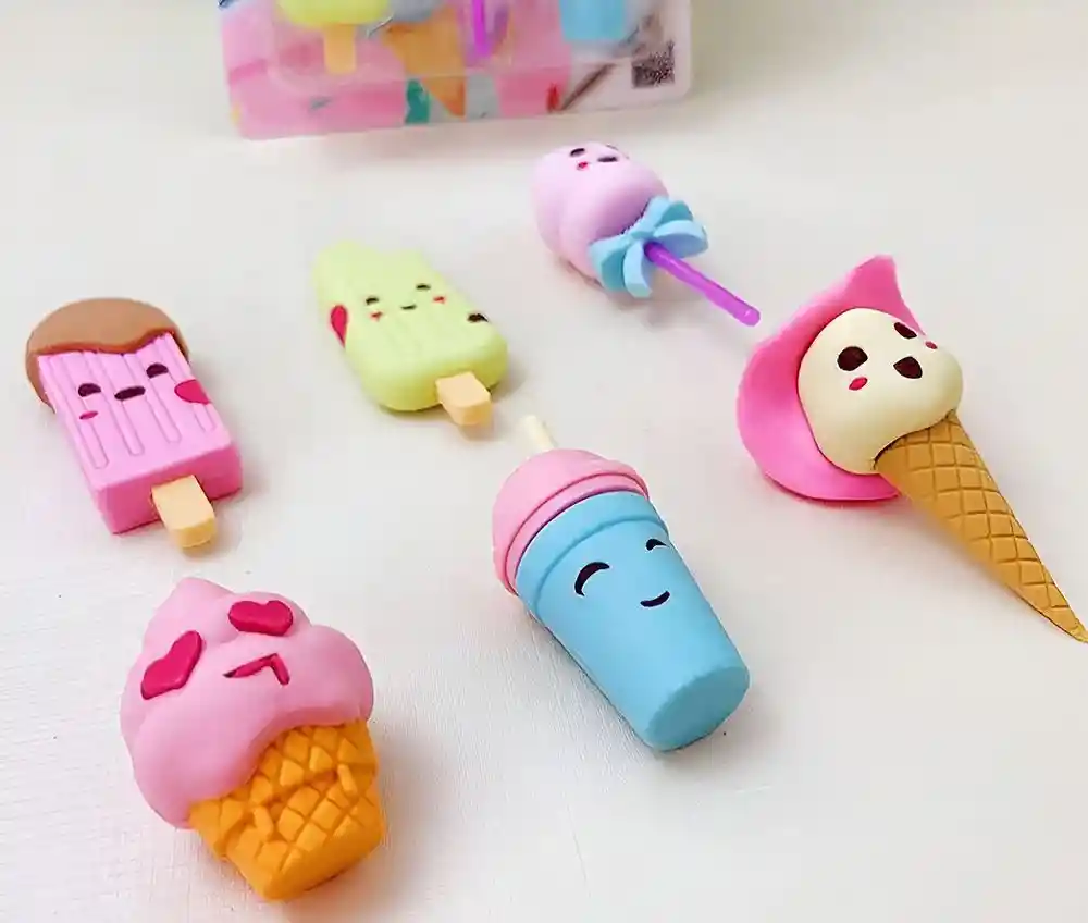 Borrador Figuras Helados Blister X6 Uds Ref 8736