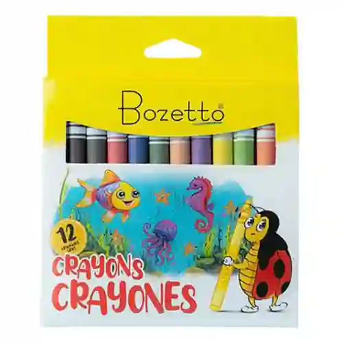 Crayones Delgados X12 De Bozetto