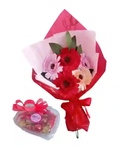 Ramo De Gerberas Amor Eterno Con Chocolates
