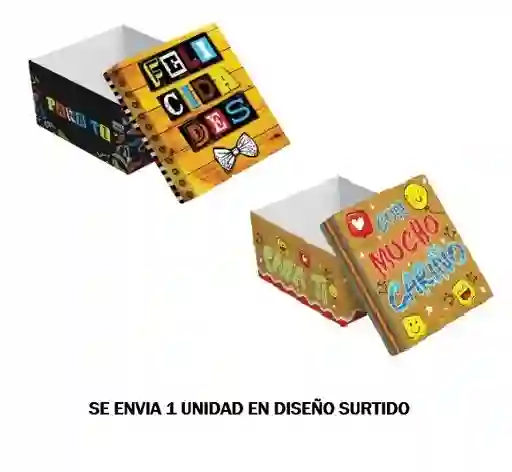Caja De Regalo Toda Ocasion 21.5 X 18.5 X 10.5 Cm Diseños Surtidos Primavera
