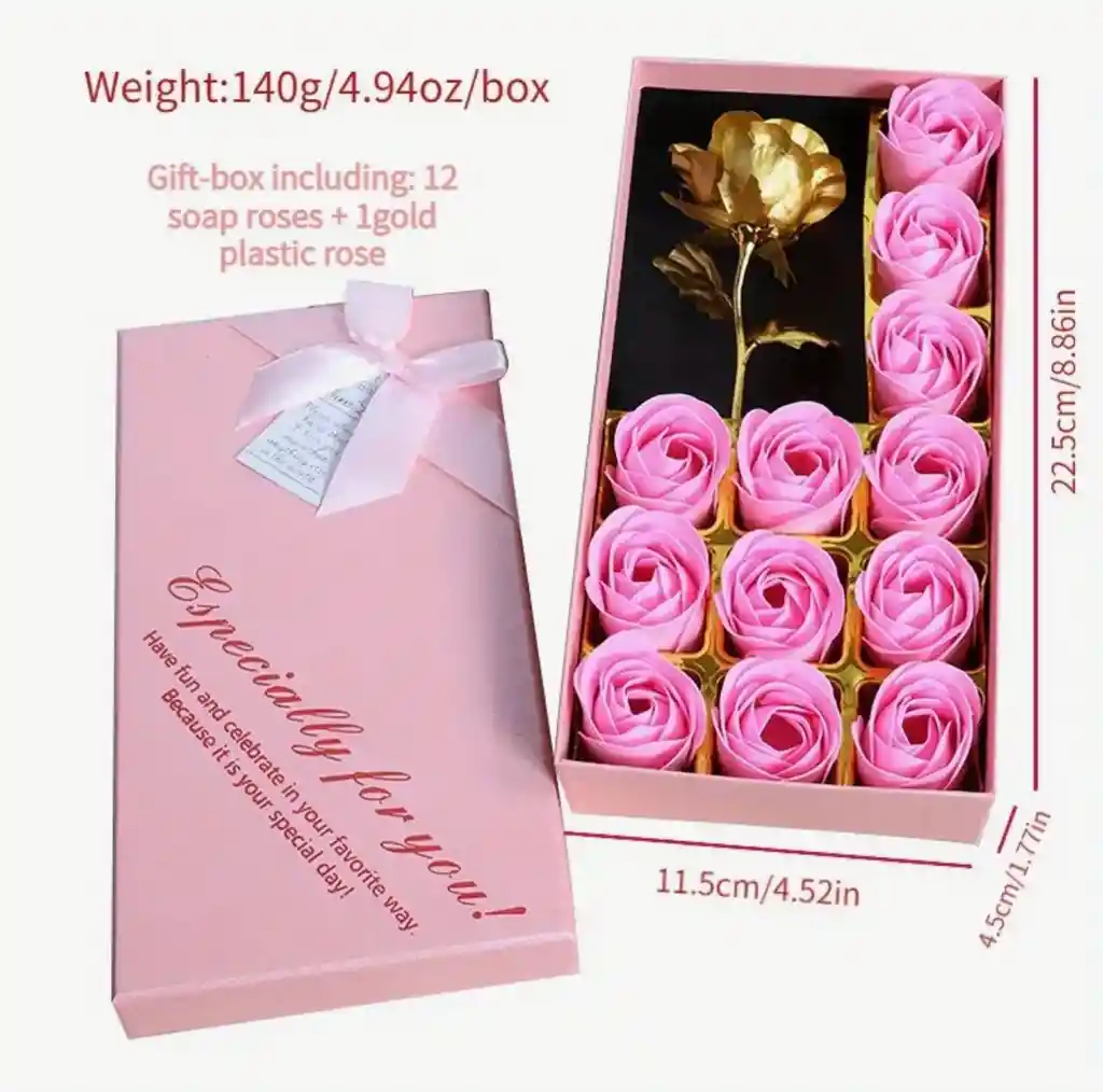 Caja De Regalo Con Rosas