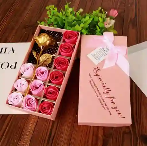 Caja De Regalo Con Rosas