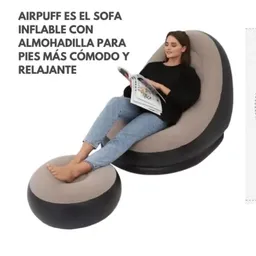 Sofa Inflable Con Reposapies