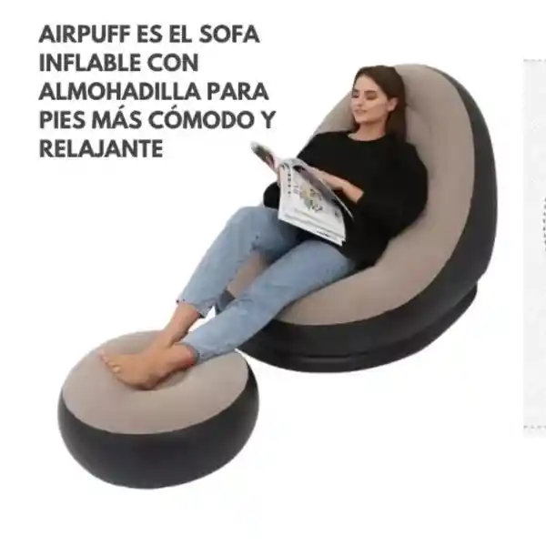 Sofa Inflable Con Reposapies