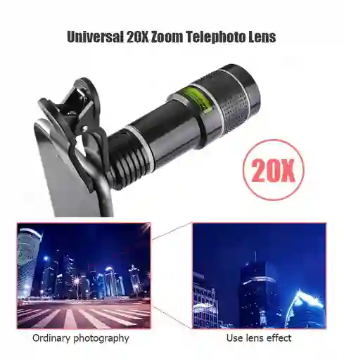 Lente Telescópica Profesional Para Teléfono Móvil Con Zoom