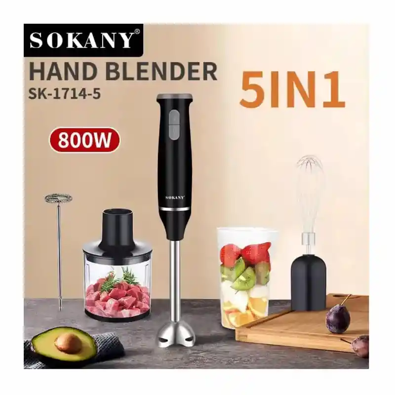 Batidora Eléctrica De Mano 5 En 1 Sokany