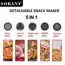 Maquina Eléctrica Waflera 5 En 1 Sokany Antiadherente Multifunción