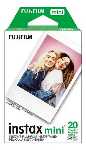 Papel Fotográfico Película Instantánea Fujifilm Instax Mini, Paquete 20 Unidades