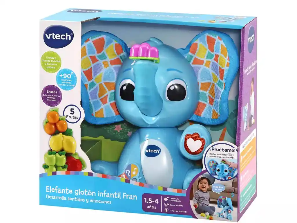 Juguete Interactivo Estimulación Elefante Frutas Para Bebés