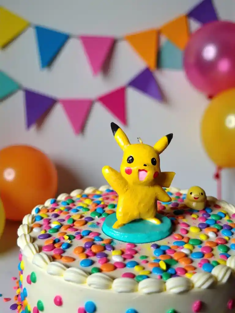 Vela Decorativa Inspirada En Personaje Amarillo Pikachu 9.5 Cm