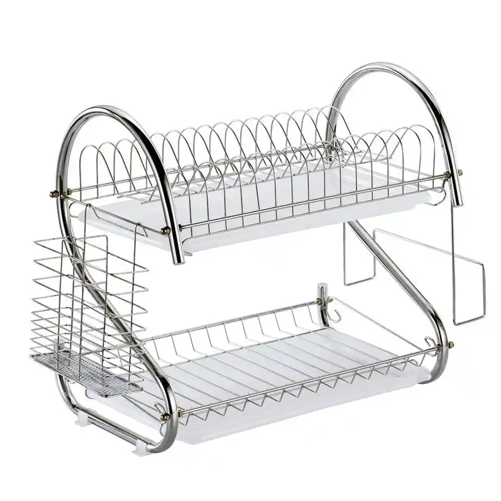 Seca Platos Escurridor Doble Cromado