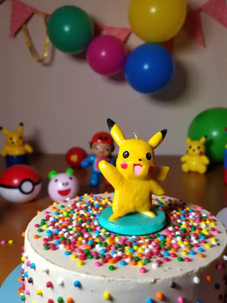 Vela Decorativa Inspirada En Personaje Amarillo Pikachu 9.5 Cm