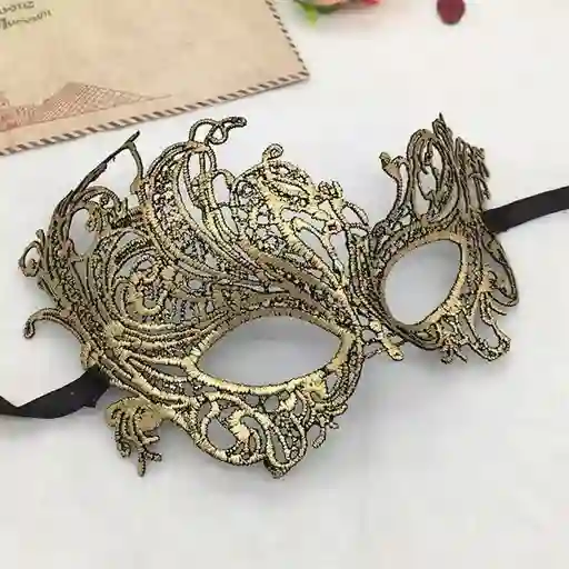 Antifaz Dorado Sencillo Halloween