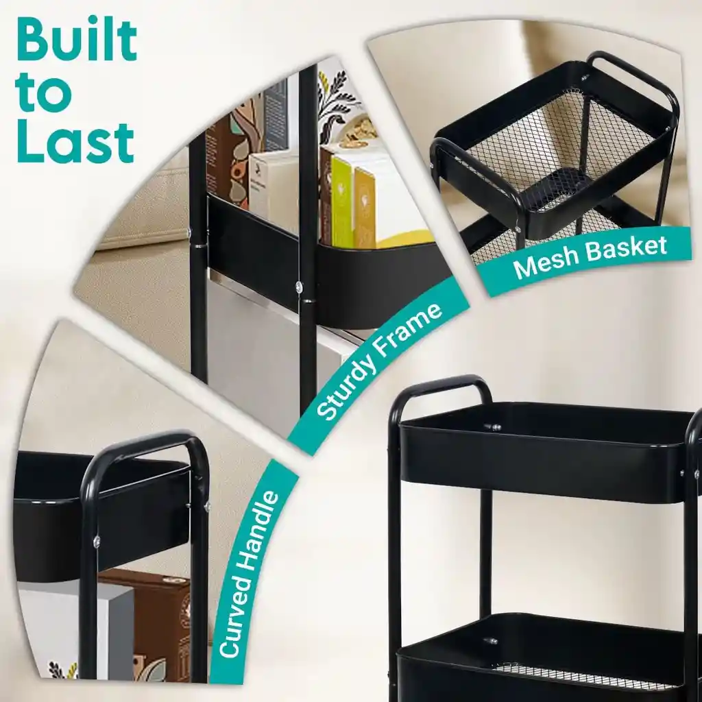 Carro De Almacenamiento Carrito De Almacenamiento De 3 Nivel