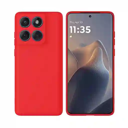 Funda Silicon Case Motorola Edge 60 Fusion Rojo