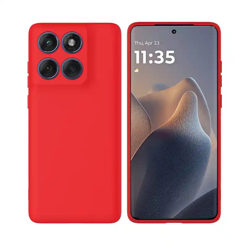 Funda Silicon Case Motorola Edge 60 Fusion Rojo