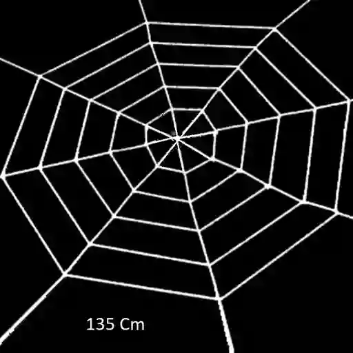 Telaraña Tejida Grande Blanca Halloween