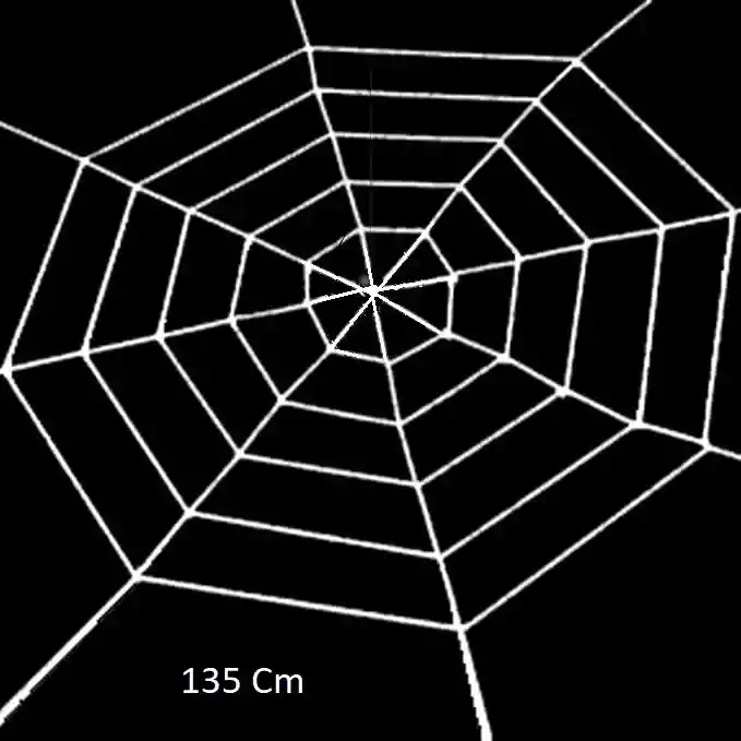 Telaraña Tejida Grande Blanca Halloween