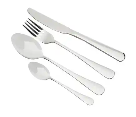 Set De Cubiertos Plateado Vg142 | 24 Piezas – Acero Inoxidable
