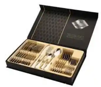 Set De Cubiertos Plateado Vg142 | 24 Piezas – Acero Inoxidable