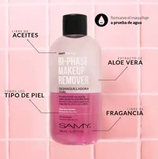 Desmaquillador Dual Samy 125 Ml – Rostro Y Ojos