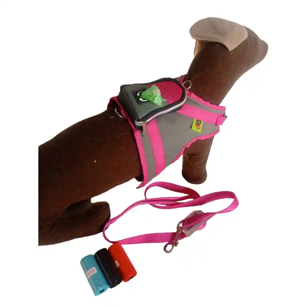 Trailla Y Chaleco Mediano Porta Bolsas Fucsia