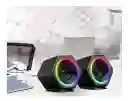 Parlante Stereo 2.0 - Gamer Led - Pc Laptop Tablet Cel Mp4