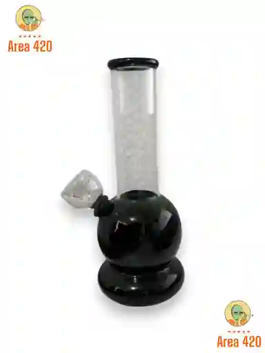 Pipa De Agua Bong O Destilado Bong Vidrio Jcs 349 Trasnparente Negro