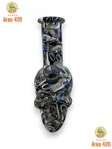 Pipa De Agua Bong O Destilado Calavera Azul