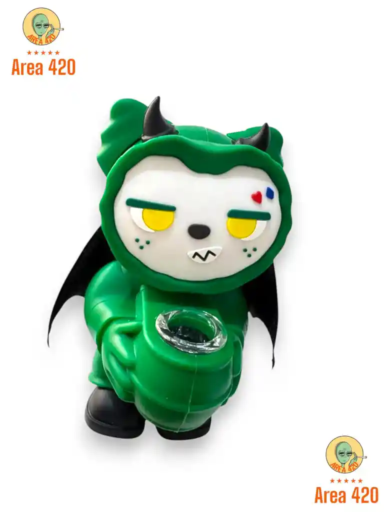 Bong Oso Xs Rosa Verde De Silicona