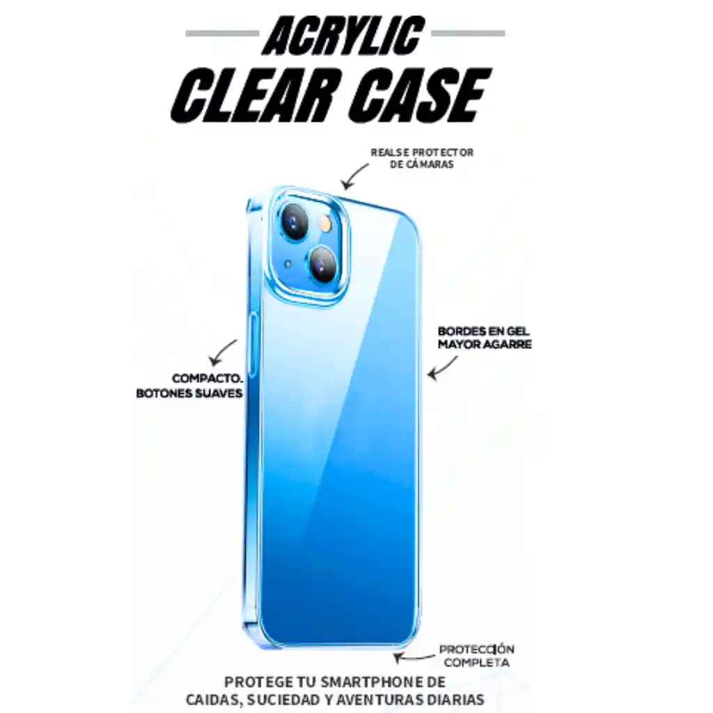 Estuche Transparente Rigido Para Iphone 16 Pro