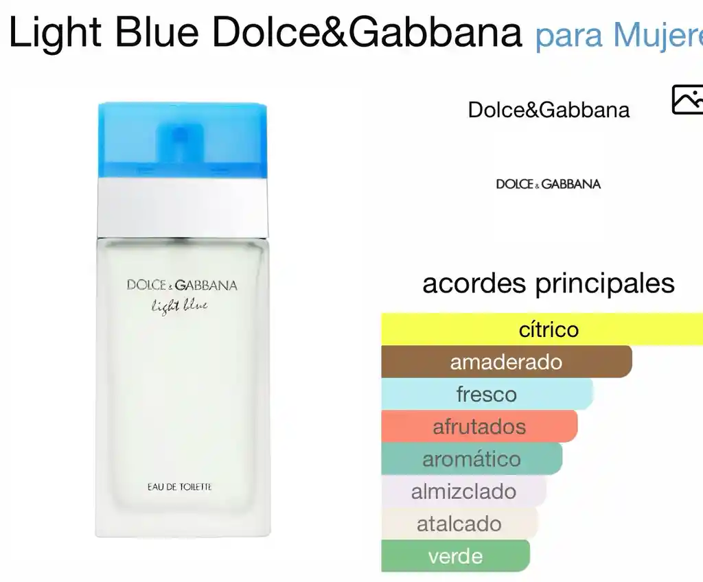 Perfume D&g Light Blue Para Mujer